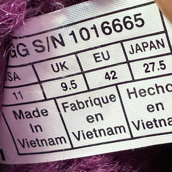 UGG Adoria Tehuano Purple Suede Back Lace Winter Ankle Boots Women's Size 11 - Picture 8 of 9